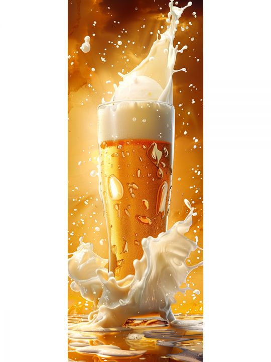 Алмазная мозаика без подрамника «Напитки» 100x35 см, 46 цветов