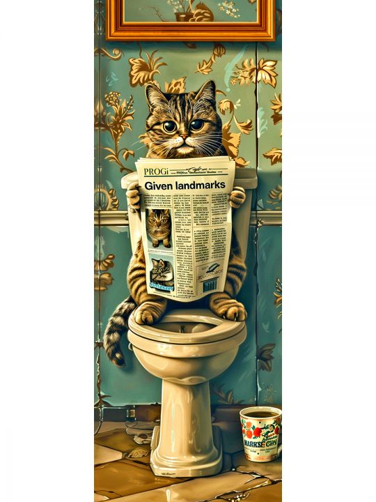 Алмазная мозаика без подрамника «Мыслитель» 50x17 см, 39 цветов