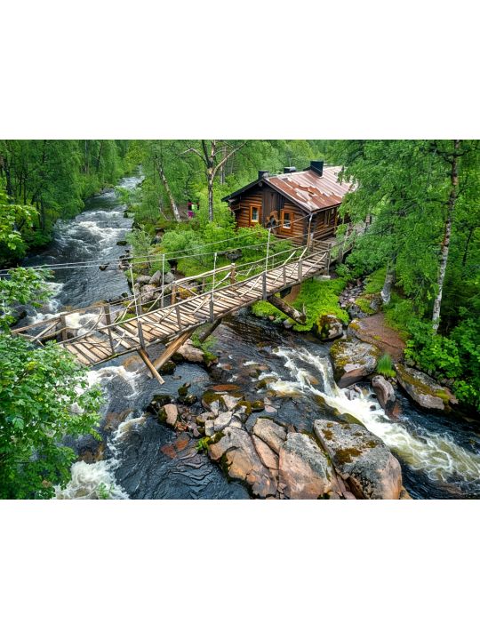 Алмазная мозаика без подрамника «Водопад» 50x40 см