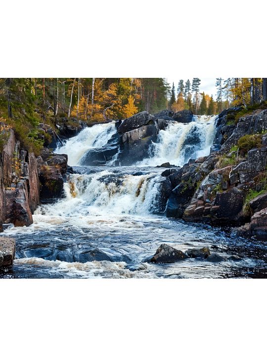 Алмазная мозаика без подрамника «Водопад» 50x40 см