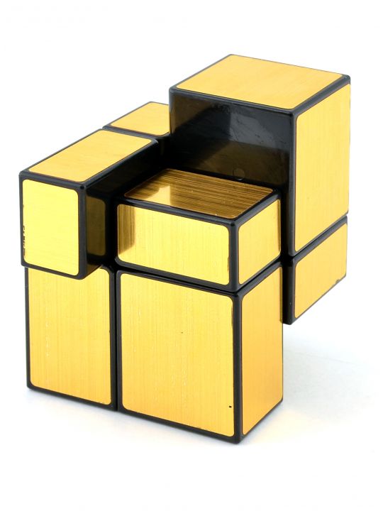 Кубик зеркальный «Mirror» чёрный-золотой 2x2