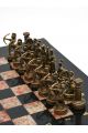 Шахматы металлические с каменной доской «Лучники» 28х28 см