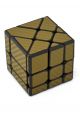 Кубик Фишера зеркальный «Carbon fibre Fisher mirrior cube» золотой
