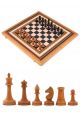 Нарды + шахматы + шашки «Семиклинка, коричневая клетка» шпон 3 в 1