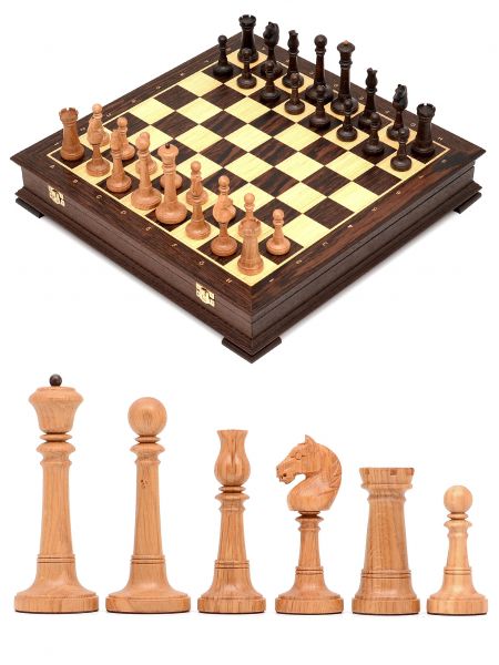 Шахматы с резными фигурами «Элеганс» ларец стаунтон венге