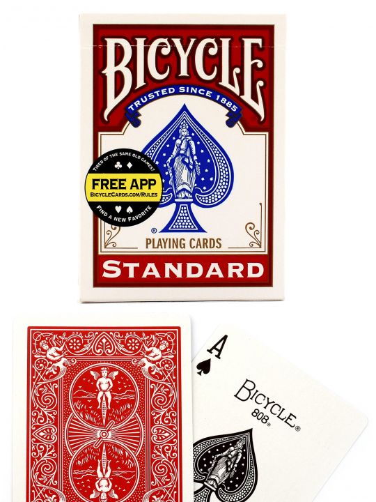 Карты игральные «Bicycle Standard Free App» красные