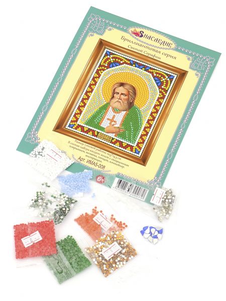 Алмазная мозаика «Святой Серафим» икона