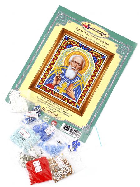 Алмазная мозаика «Святой Сергий Радонежский» икона