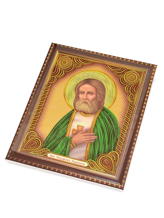 Алмазная мозаика на подрамнике «Святой Серафим Саровский» икона