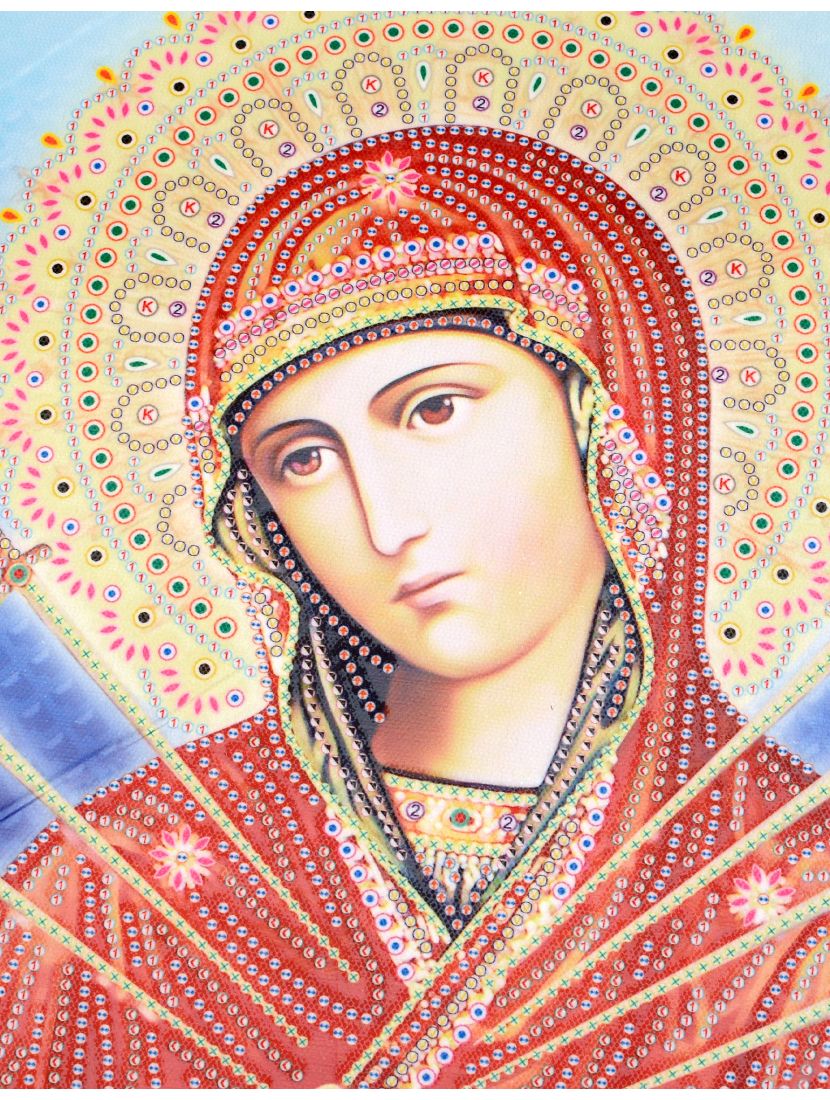 Пресвятая Богородица Семистрельная мозаика