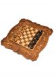 Нарды, шахматы и шашки 3 в 1 «Купеческие» фигуры бочата 57x54
