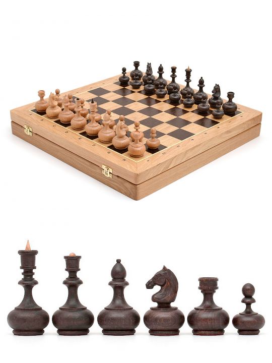 Шахматы «Бочата» ларец классический дуб 45x45 см